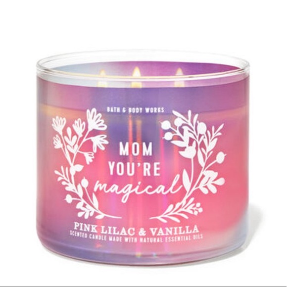 BBW Pink Lilac & Vanilla 3 Wick Candle